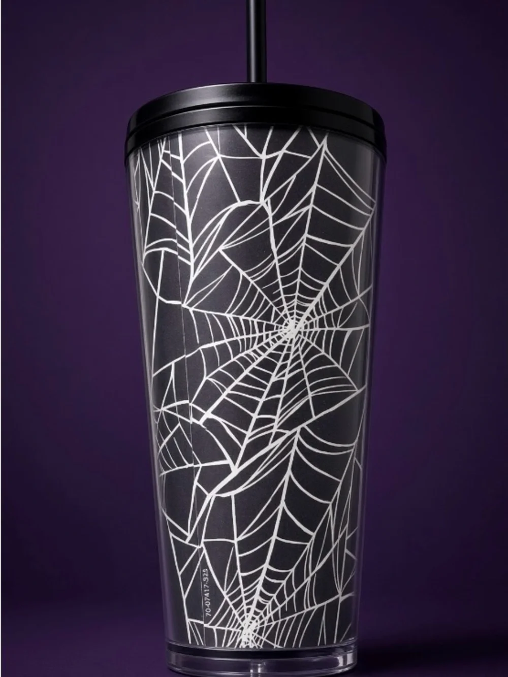Starbucks Black Spiderweb Reusable Cold Cup with Green Siren Logo
